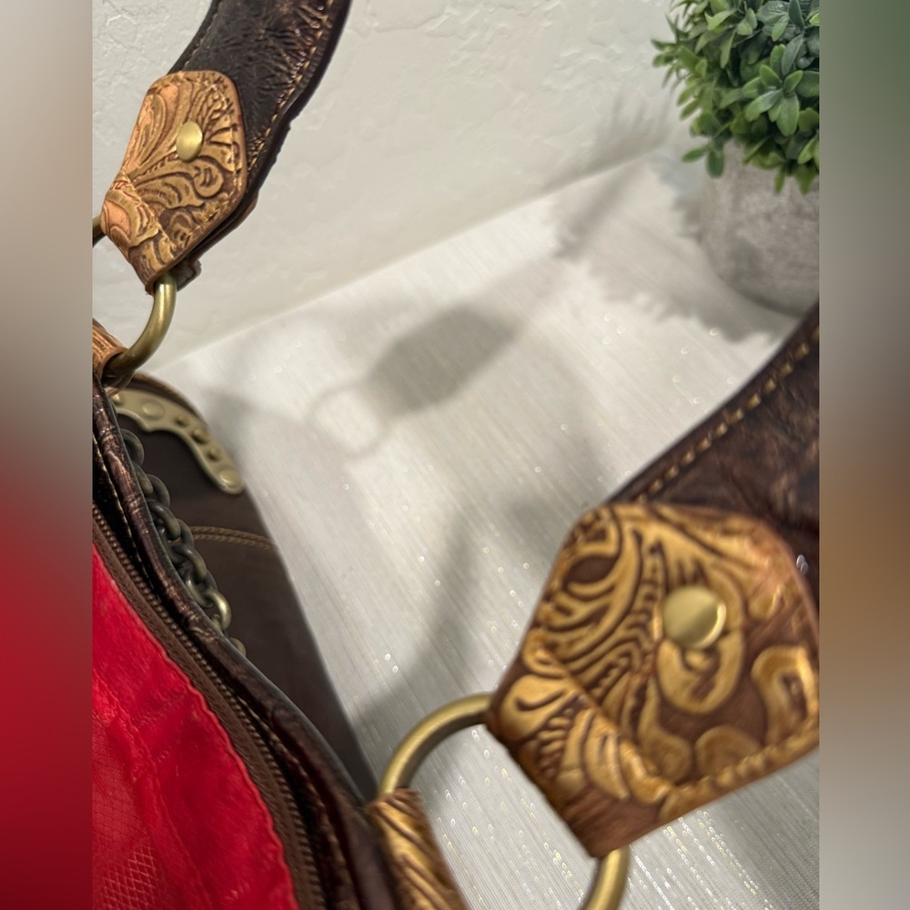 M.C. Brown and Gold Women's Handbag - Picture 7 of 10